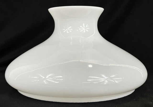 10" Tam O Shanter Opal White Milk Glass Oil Lamp Shade B&H Rayo Aladdin Coleman