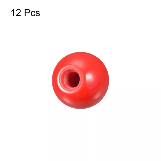 12 perillas de bola roscadas hembra de 1,57 pulgadas diapositiva M12, rojas 3