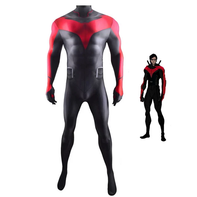 The Judas Contract Nightwing Costume Cosplay Bodysuit For Kids Adult Men