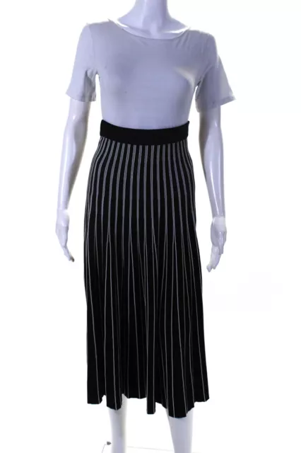 Tory Burch Womens Striped Sweater Skirt Black Size 0 13215735