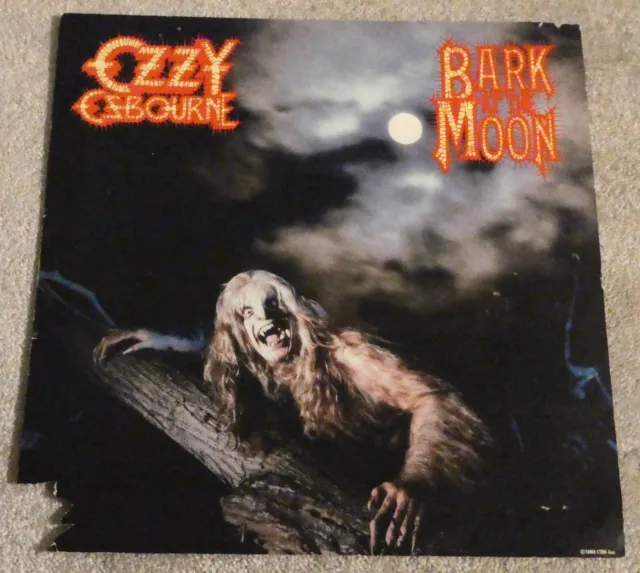 Ozzy Osbourne 12" Poster Promo Flat Bark At The Moon 1983 Album Cover Werewolf