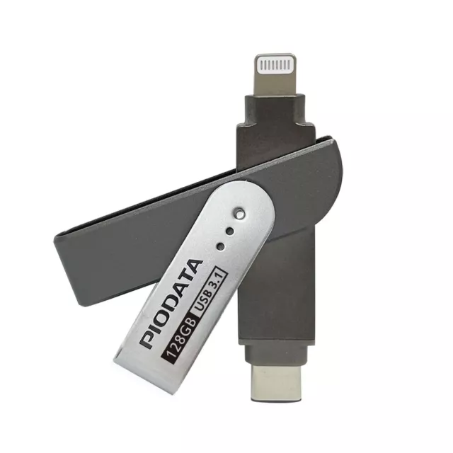 iXflash MFi 128GB iPhone iPad Flash Drive Photo Stick Storage Lightning USB-C