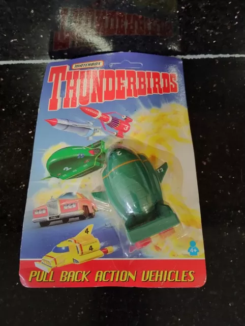 Vintage 1992 Matchbox Thunderbirds Plastic Pull Back Action Thunderbird 2 New.