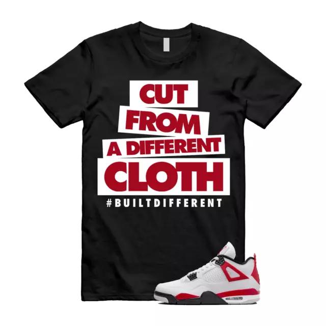 4 Cement Red Fire White Neutral Grey Black Classic Retro T Shirt Match CLOTH