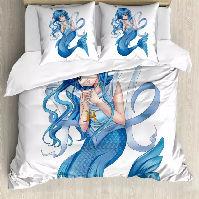 Anime Housse de Couette Manga Style de Poissons Fille