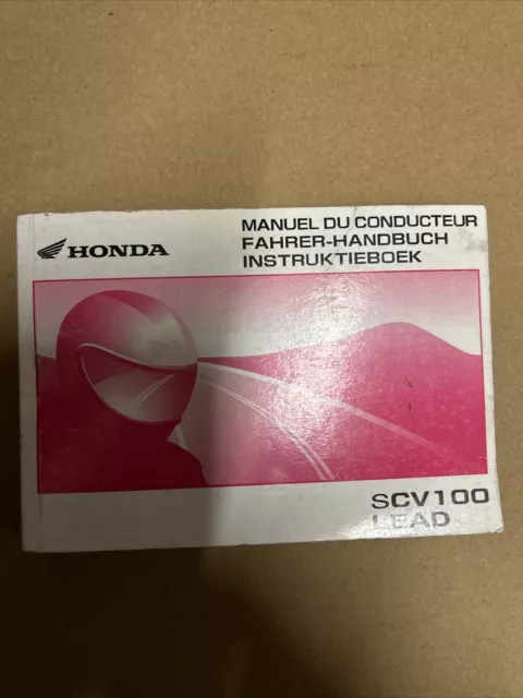 Honda Lead Scv 100 Factory Owners Riders Manual Hand-Book