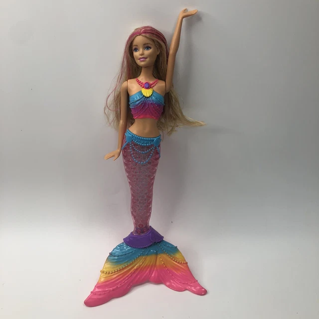 BARBIE DREAMTOPIA RAINBOW Lights Mermaid Doll w/ Light Up Tail Mattel