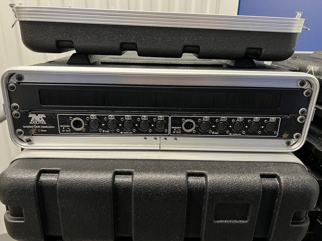 Avolites A/B DMX Buffers Splitter Booster racked in brand new Gator Cases Avolites A/B DMX Buffers Splitter Booster racked in brand new Gator Cases