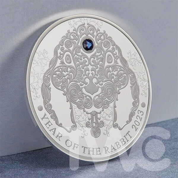 Year of the Rabbit Lunar Year Proof Silver Coin  Republic Ghana 2023