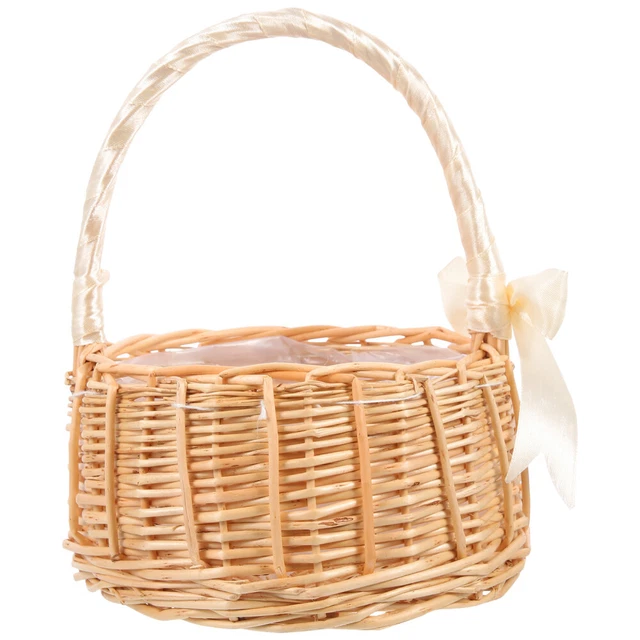 Cesto festa di nozze cestini caramelle natalizie fiori ragazza alghe pane tessuto