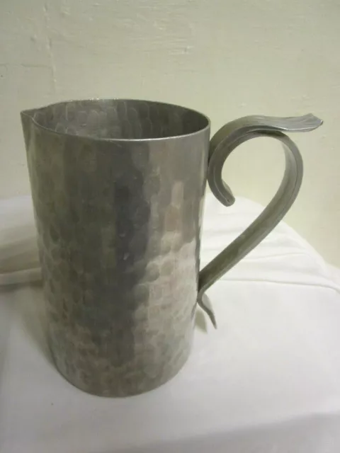 Mid century B.W. Buenilum Hammered Aluminum Pitcher 8"