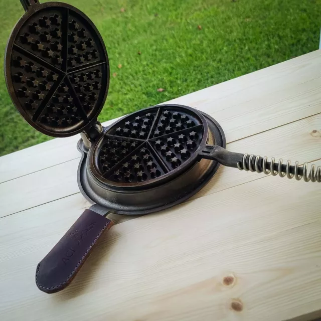 Vintage Inspired Cast Iron Waffle Iron | Stovetop Waffle Maker | Made in USA 2