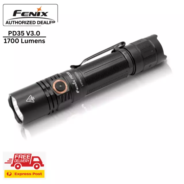Fenix PD35 V3.0 1700 Lumen Compact  357m Rechargeable Tactical LED EDC Torch