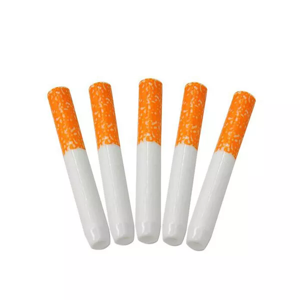 (5) Ceramic Cigarette Tobacco Smoking Pipe Hand Glass Chillum One Hitter Screens