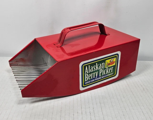 Alaskan Berry Picker C1075 Red Metal Comb Scoop Great for Picking Wild Berries