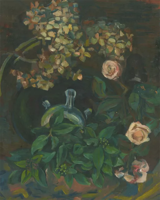 20th Century Oil - Still Life, Flowers and Foliage