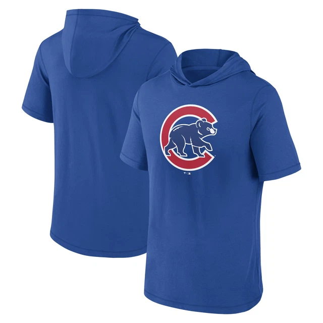 Men's Fanatics Branded Royal Chicago Cubs Short Sleeve Hoodie T-Shirt