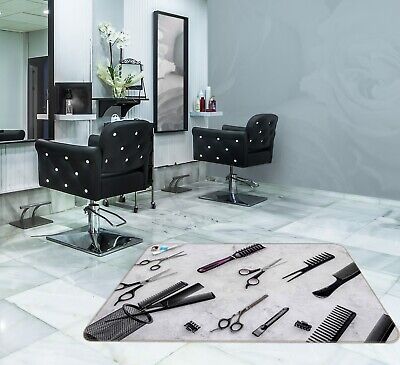 3D Scissors Comb RAIG117 Barber Shop Mat Elegant Photo Carpet Rug Sinsin