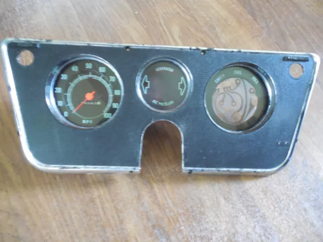 1967-1972 Chevy Chevrolet C10 Pickup Truck Instrument Gauge Cluster Dash OEM, 70