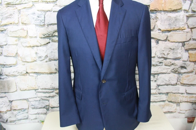 SAMUELSOHN PERFORMANCE Sport Coat Blue Wool 2 Button Side Vents 44