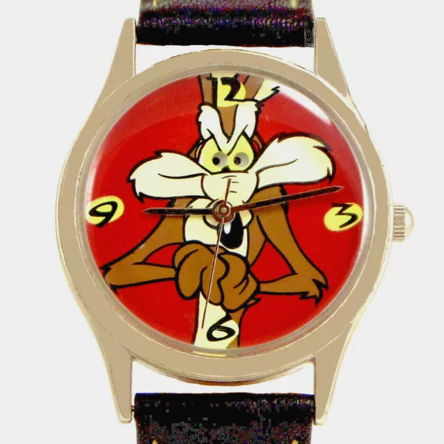 Wile E Coyote, Fossil Warner Bros. Leather Band, New Collectible Watch Under $89