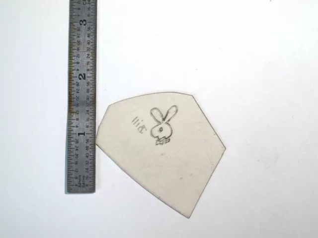 De Colección Años 60 Años 70 Plantilla de Acetato Tatuaje Pequeño Conejo Playboy Firmado PC