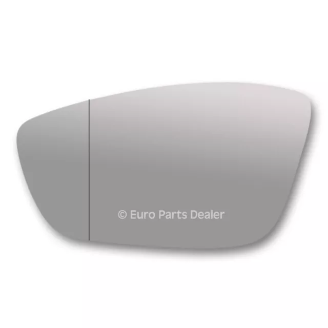 Left Passenger side Wide Angle wing mirror glass for Citroen C4 Cactus 2018-2021