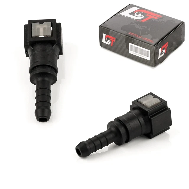 Create Idea 2 adattatori per carburante, AN10, per tubi tondi maschio