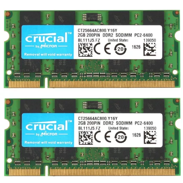 4Go 2x 2Go Dell Latitude D531N D620 D630 D630N D631 D631 D631N D820 D830 RAM FR