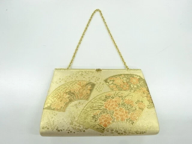 6478549: Japanese Kimono / Antique Bag / Woven Floral Plants