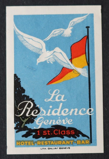 Ancienne étiquette De Valise Le Nouvel Hôtel Strasbourg Avec Cigogne - Vintage