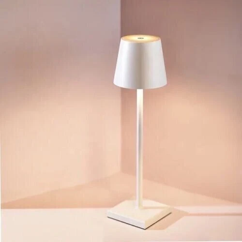 Lampada Da Tavolo Touch Led Metallo Ricaricabile Bar Ristorante Usb 3 Tipi Luce 2