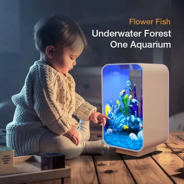 Desktop Smart Mini Acrylic Betta Fish Tank Ecological Goldfish Tank Aquarium 6L