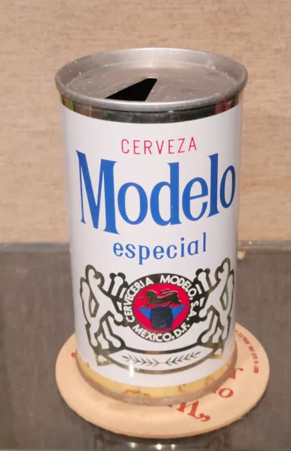 1970 Mexico Modelo Straight Steel Pull Tab Beer Can  Cerveza Empty