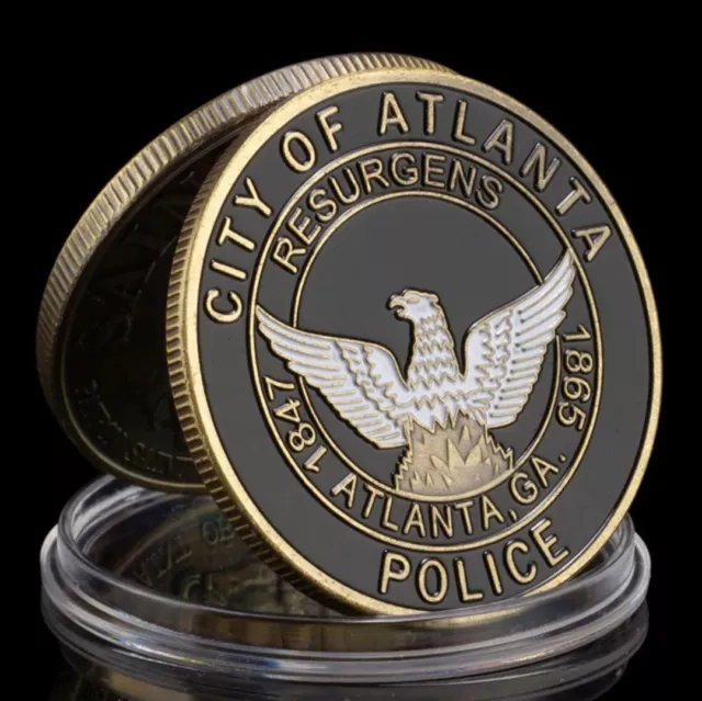 United States City Of Atlanta Police with St Michael 40mm Challenge Coin