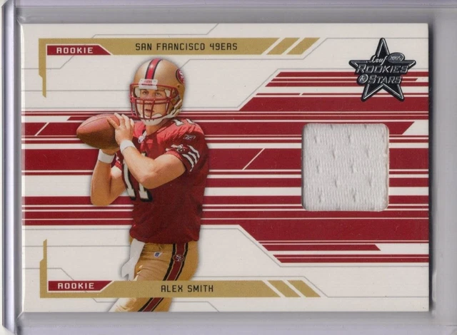 2005 Donruss Leaf Rookies & Stars Football Alex Smith Rookie Relic /750 49ers