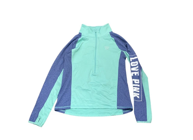 Victoria's Secret Ultimate Pink Half Zip runners jacket blue Women's Size Medium