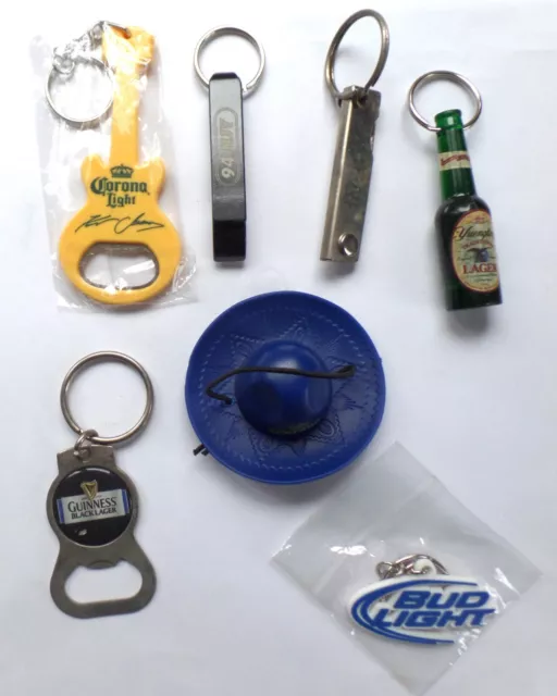 Assorted Lot of Novelty breweriana beer Corona BOTTLE OPENER key rings and PINS