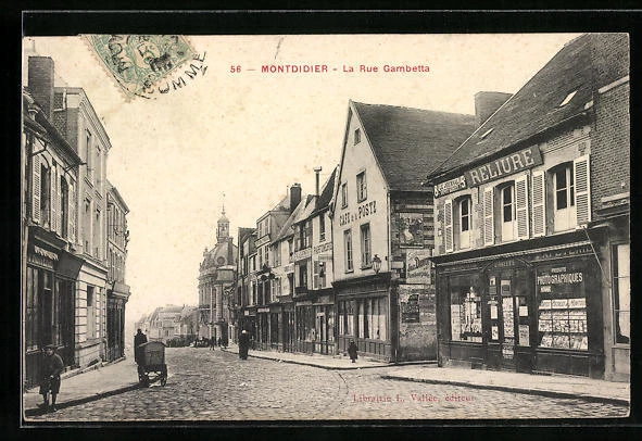 CPA Montdidier, La Rue Gambetta