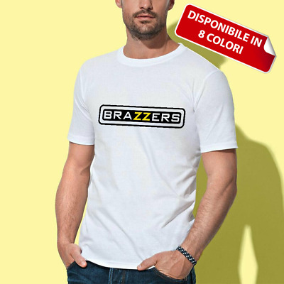 T-Shirt Brazzers Tshirt Maglietta Non Ufficiale Resistente Ai Lavaggi 100%Cotone