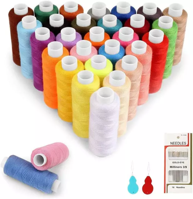 Kit De Hilo De Coser De Para Maquina De Coser, 30 Colores Mezclados Multiusos