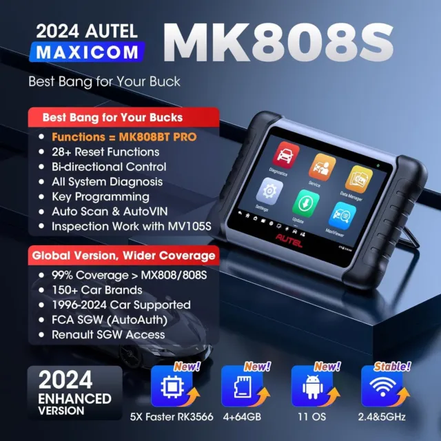 2024 Autel MaxiCOM MK808S PRO MX808S 2 Bidirectional Car Diagnostic Scanner Tool 2