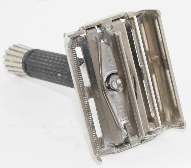 Gillette-TTO-Super Speed-Black Handle-L4-1966 Oct-Dec-Safety Razor-DE