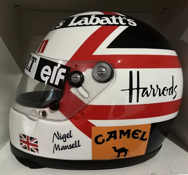 Replica F1 Helmet Arai GP3 GP4 Nigel Mansell 1992 World Champion Black Nomex