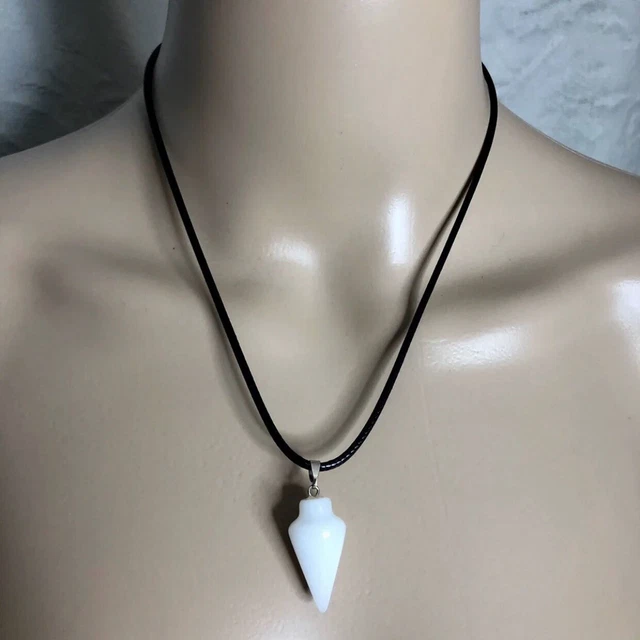 Gemstone Natural Crystal Quartz Healing Point Chakra Stone Pendant Necklace