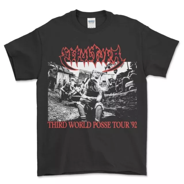 Camiseta Sepultura Third World Posse Tour '92 Trash Metal Band Rare T-shirt  2