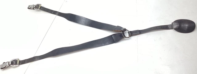 GERMAN LEATHER EQUIPMENT Y-STRAPS Post War. WWII.  WALSRODE 1954
