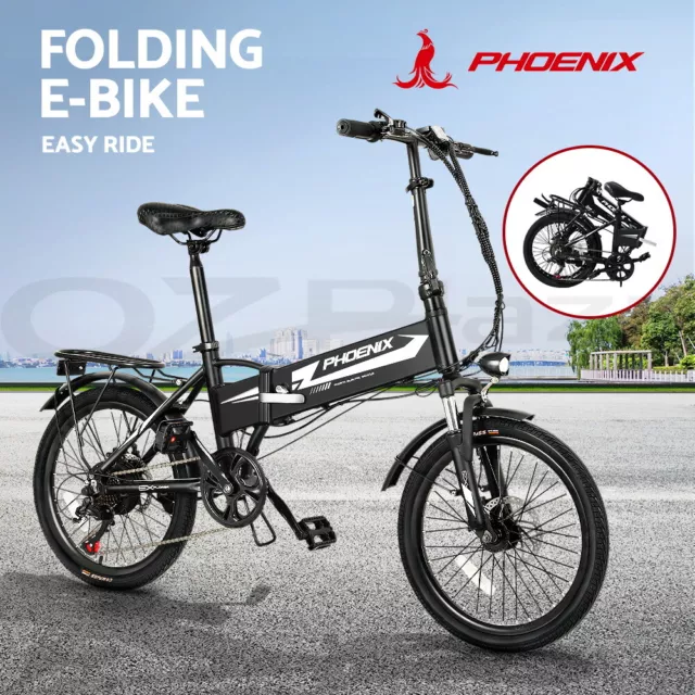 Phoenix Folding 20" Electric Bike Urban Bicycle eBike Removable Battery