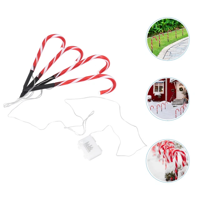 1 pz 4 luci a forma di canna da zucchero design LED decorativo solare da giardino esterno luci