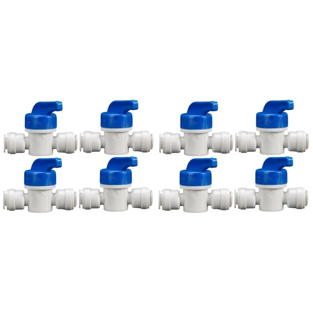 8 pz tubo in PE 1/4 pollici interruttore in plastica acque reflue connettore pulito purificatore acqua posteriore